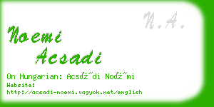 noemi acsadi business card